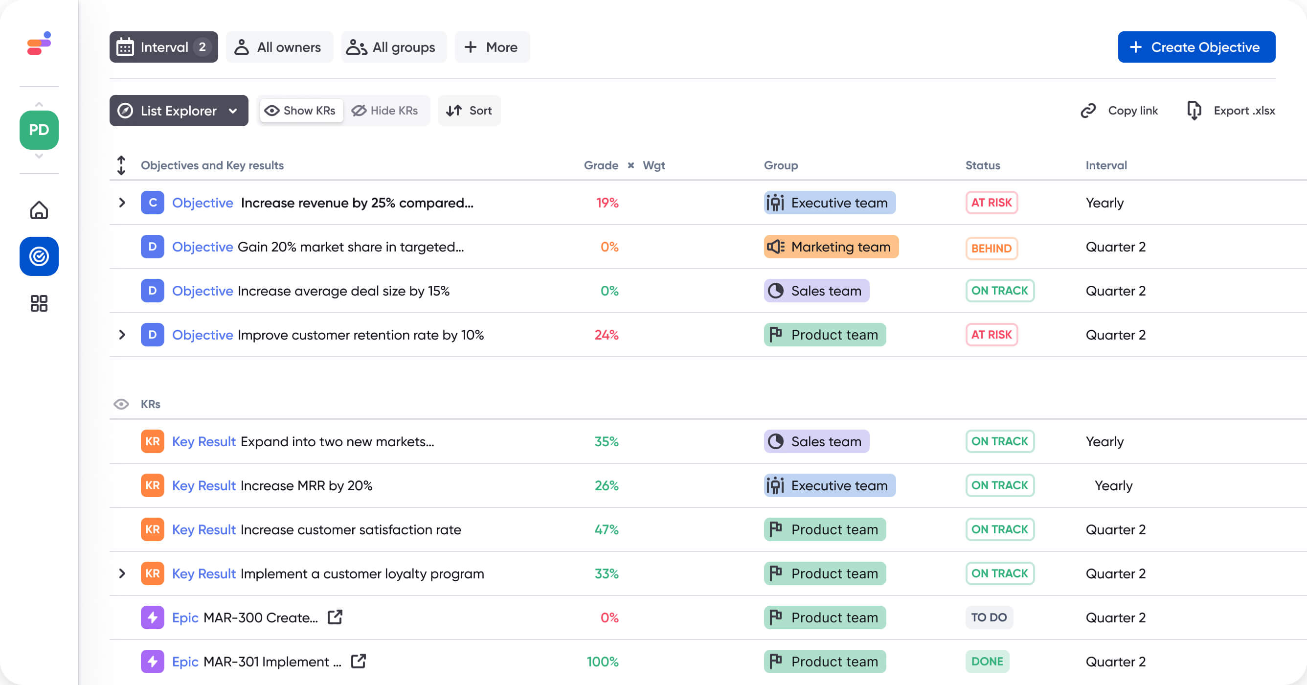 okr app