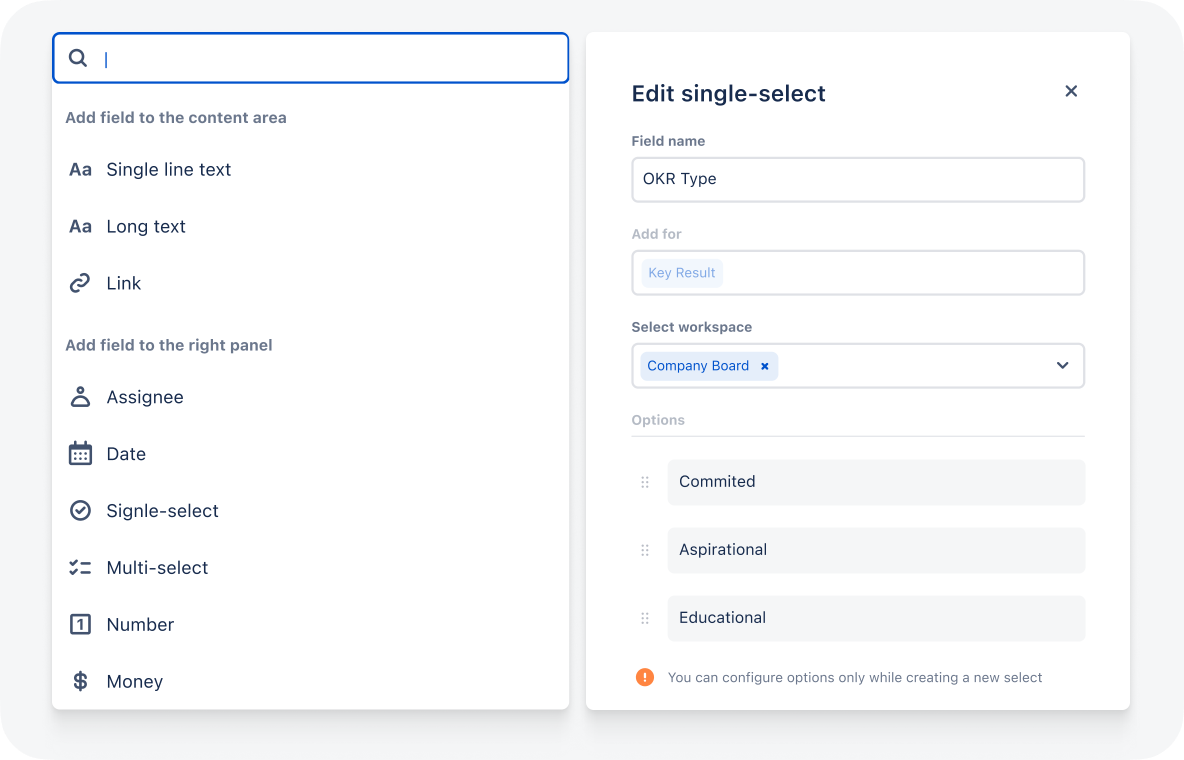 Custom Fields for OKRs